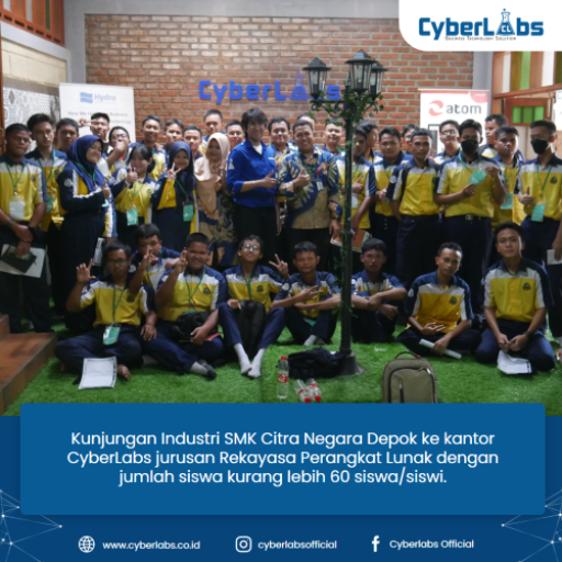 Kunjungan Industri SMK Citra Negara Depok ke kantor CyberLabs